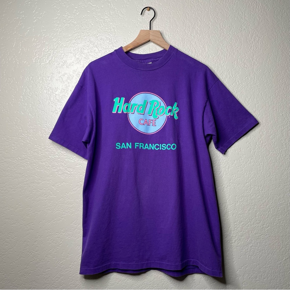 90s Vintage Hard Rocke Cafe San Francisco T-Shirt Single Stitch - Picture 2 of 11